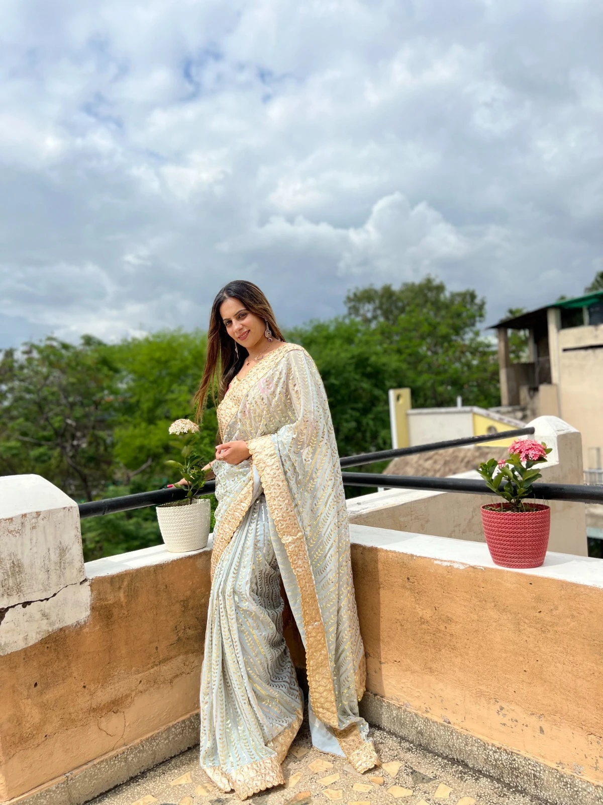 Vardan Ethnic Jr-585 Georgette Wholesale Fancy Saree — Wholesale Sarees, MPA wholesale from Surat — view 4
